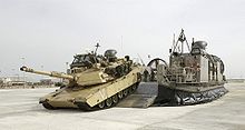 M1 Abrams offloading from Landing Craft 