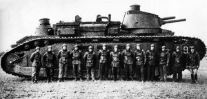 French Char 2C, a massive 70 ton tank designed in WW1, built during the interwar period