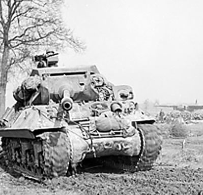 M10 Achilles tank destroyer at Rhine Crossing, March 1945
