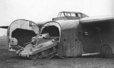 M22 Locust light tank exiting a Hamilcar glider