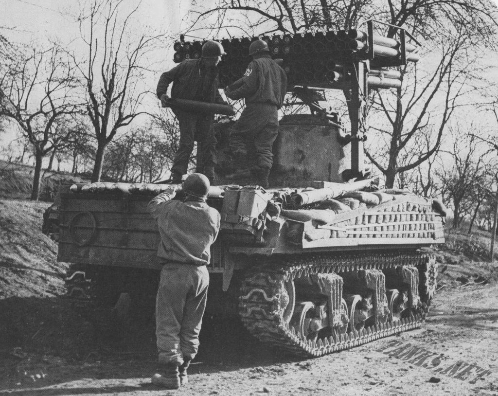 Rocket Firing Sherman Tank