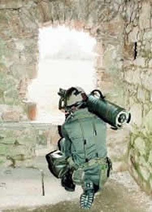 Soldier carrying Erxy short-range anti-tank missile. Source: Army Guide