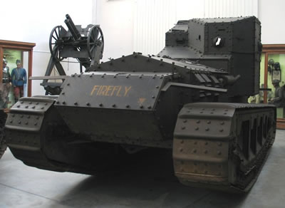 Medium A Whippet tank at the Royal Museum of the Army in Brussels. The Medium A Whippet saw combat for the first time at the Battle of Rosières. Photo by Paul Hermans