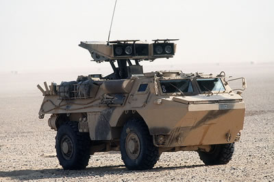 HOT anti-tank missile on a Renault APC during Operation Desert Shield, 1990-1991 Gulf War