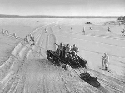 Soviet offensive troops near Moscow, December 1941