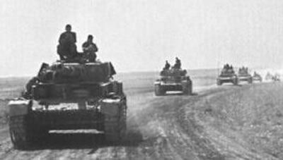 German tanks on the steppes of the Soviet Union during Operation Barbarossa Source: Holocaust Research Project