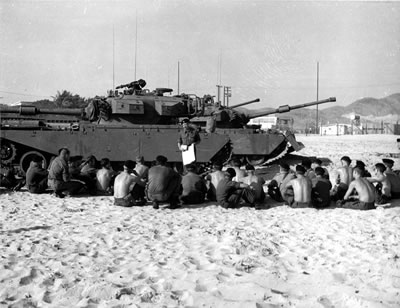 Australian soldiers with A41 Centurion Mark 13 Main Battle Tank in Vietnam