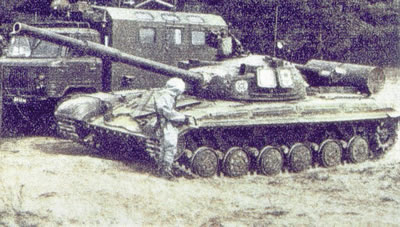 T-64 main battle tank during a Soviet decontamination exercise in 1987