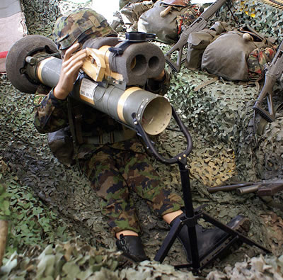 Swiss Soldiers with M47 Dragon anti-tank guided missile