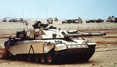 Challenger 1 main battle tank during the Gulf War, 1991