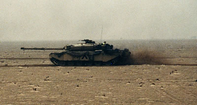 Challenger 1 main battle tank during the Gulf War, 1991