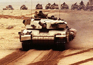 Challenger 1 main battle tank during the Gulf War, 1991