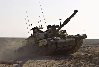 Challenger 2 main battle tank at a training exercise in Basra, Iraq 2008