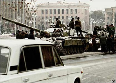 Grozny during the First Chechen War. Source: BBC